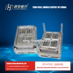 4 cavities of PP thin wall lunch lid mould