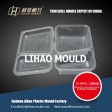 two sublattice square thin wall contianer with lid mould