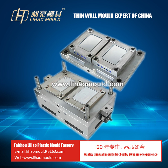 2 cavities dispoable lid mould